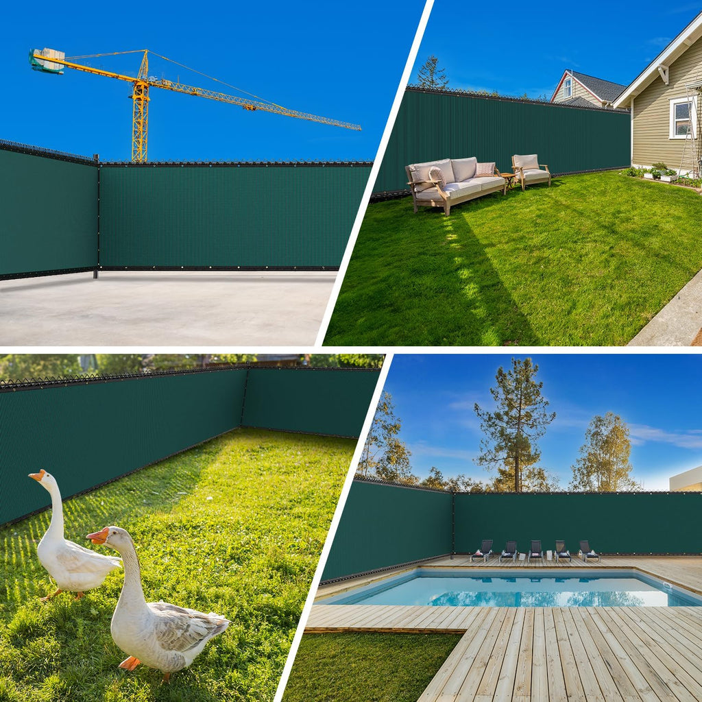 6X50FT Privacy Screen Fence, Heavy Duty Fencing Shade Cover, 170GSM 90% Blockage Mesh Shade Net for Wall Garden Yard