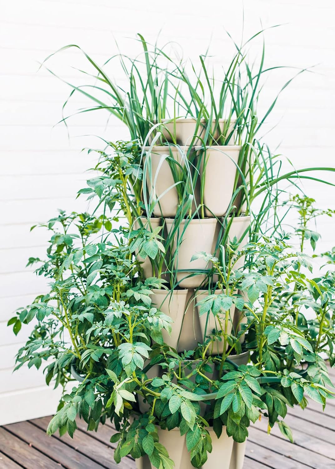 Patented Large 5 Tier Vertical Garden Planter with Patented Internal Watering System Great for Growing a Variety of