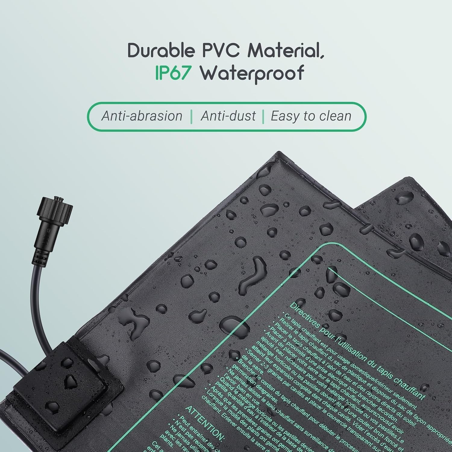 LUXBIRD 4 Pack Seedling Heat Mats with Digital Thermostat Controller, 10" x 20.75" Waterproof for Seed Starting