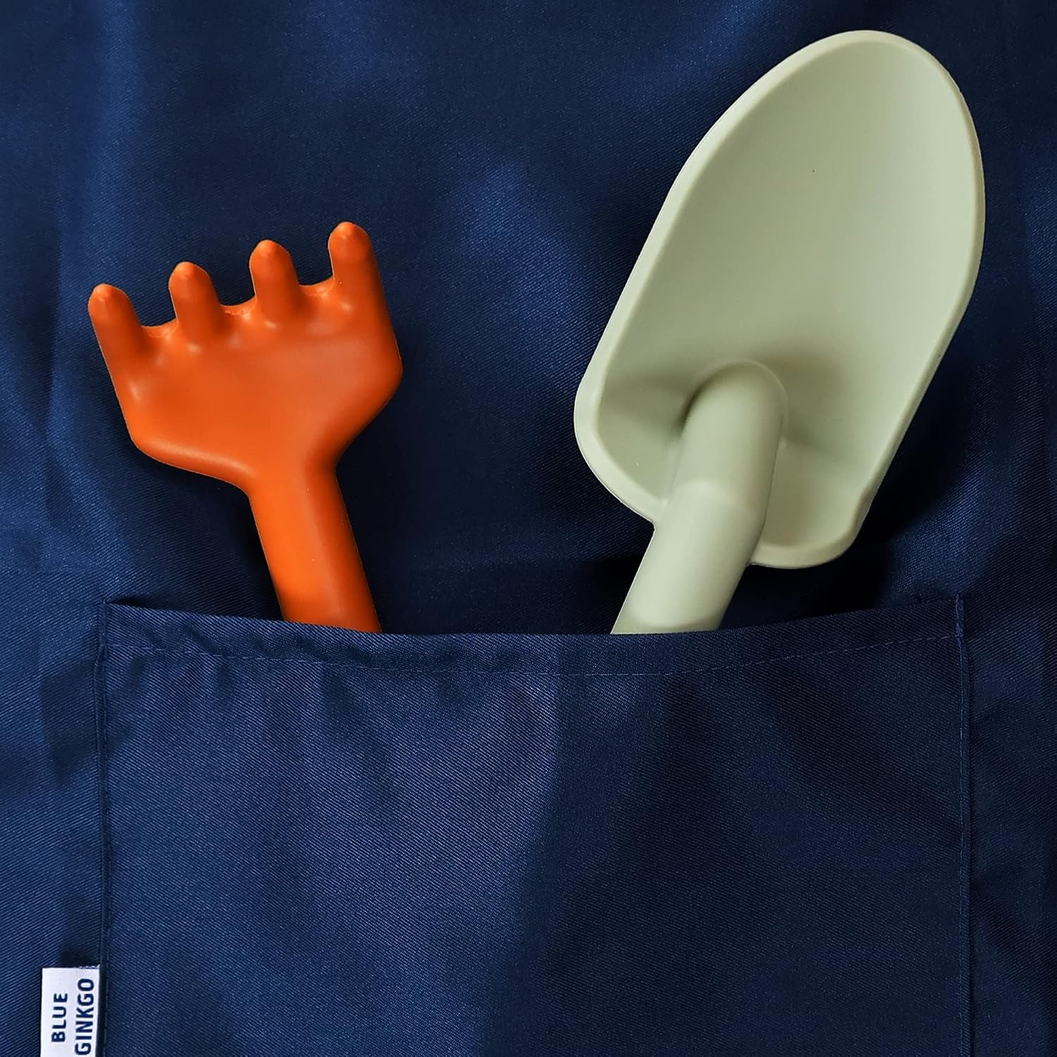 BLUE GINKGO Toddler Gardening Tools - Silicone Beach Toys, Garden Toys for Toddlers | Kids Shovel and Rake Set