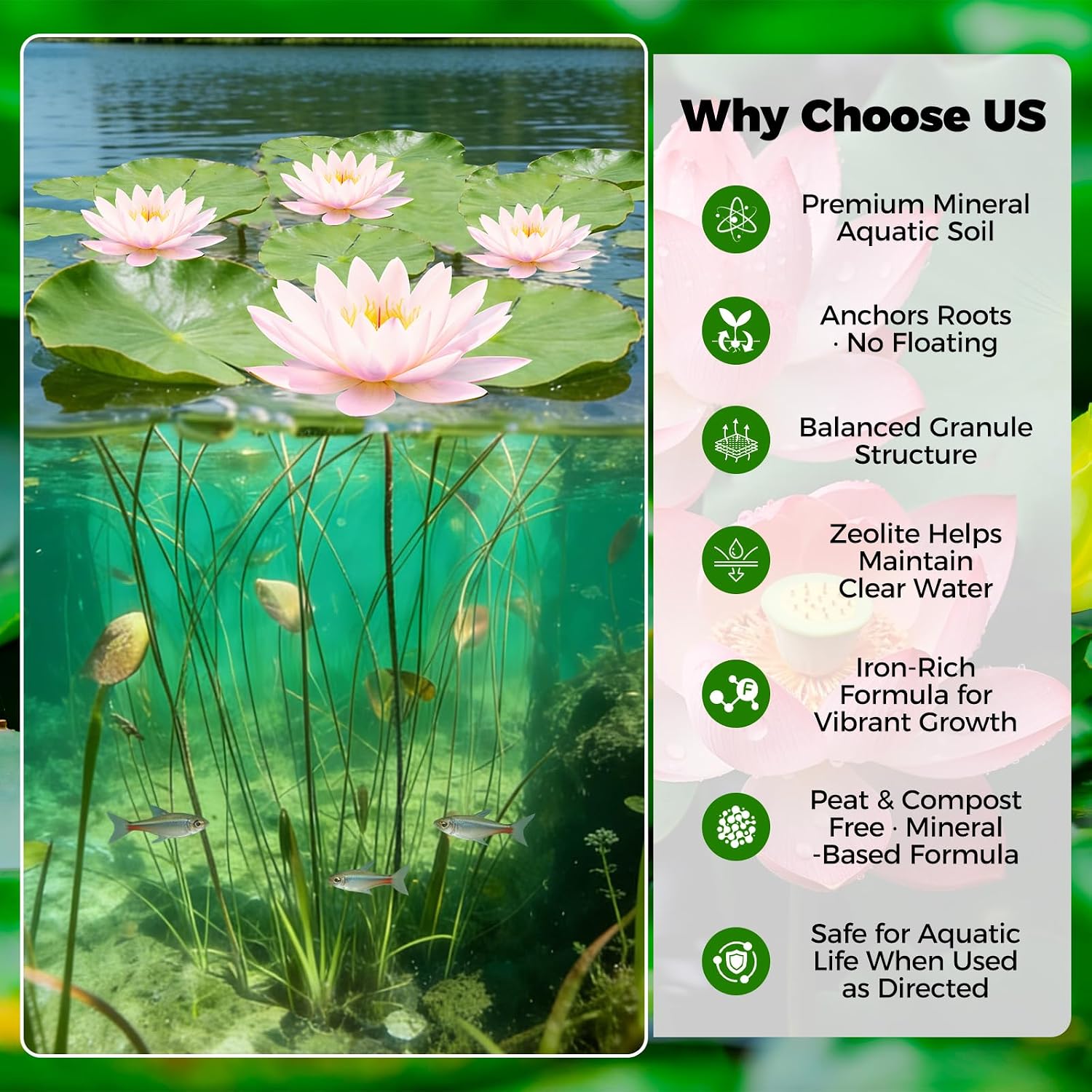 Aquatic Plant Soil for Water Lily & Lotus – Clay-Based, Nutrient-Rich | Pond Plant Growing Medium, Multi-Mineral Blend