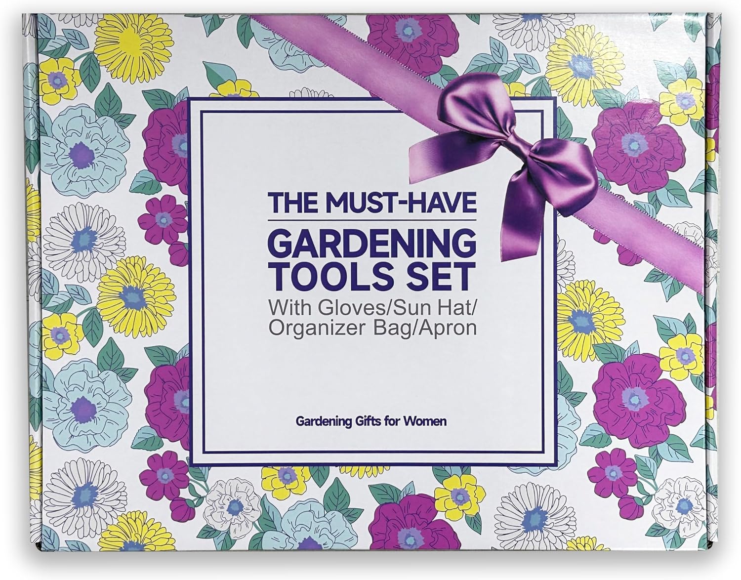 8-Piece Floral Garden Tool Set with Knee Pads & Gloves | Ideal Gift for Mom, Grandma, Spring Planting, Weeding, Pruning