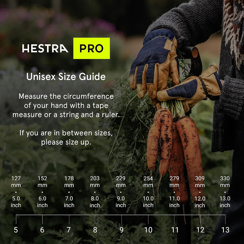 HESTRA PRO Garden Rose Glove, Long Protective Leather Gauntlet Gardening Gloves for Men & Women - Off Wht - 8