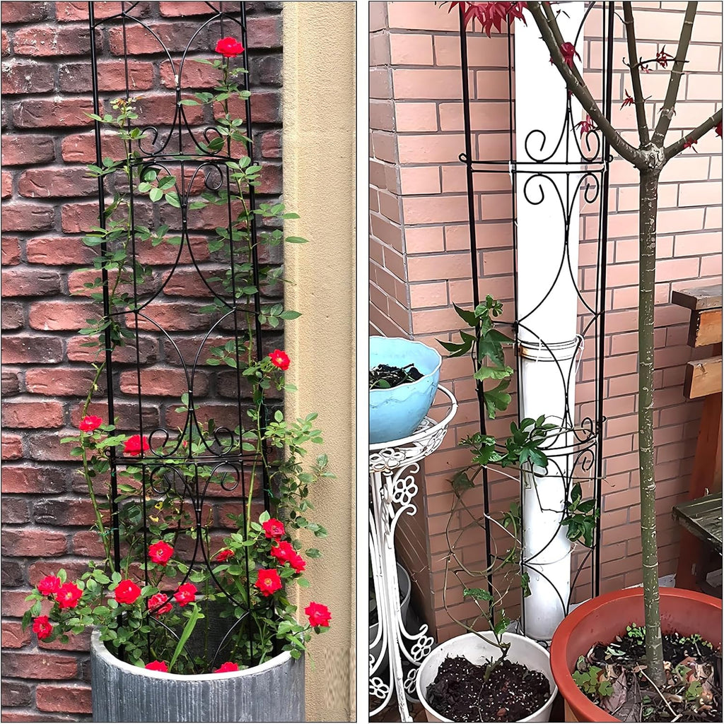 Garden Trellis 2 Pack 72'' H x 12'' W Metal Plant Trellis | Indoor/Outdoor Metal Garden Trellis Plant Trellis for