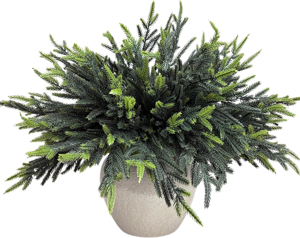 10 PCS Glitter Poinsettias, 8.7" Artificial Christmas Flowers, Dark Green