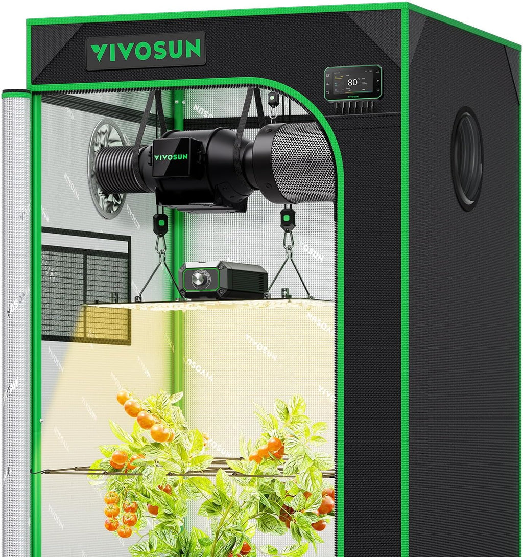 VIVOSUN Smart Grow Tent Kit 2x2, 1-Plant WiFi-Integrated Grow Kit System | 100W Full Spectrum LED, Automatic