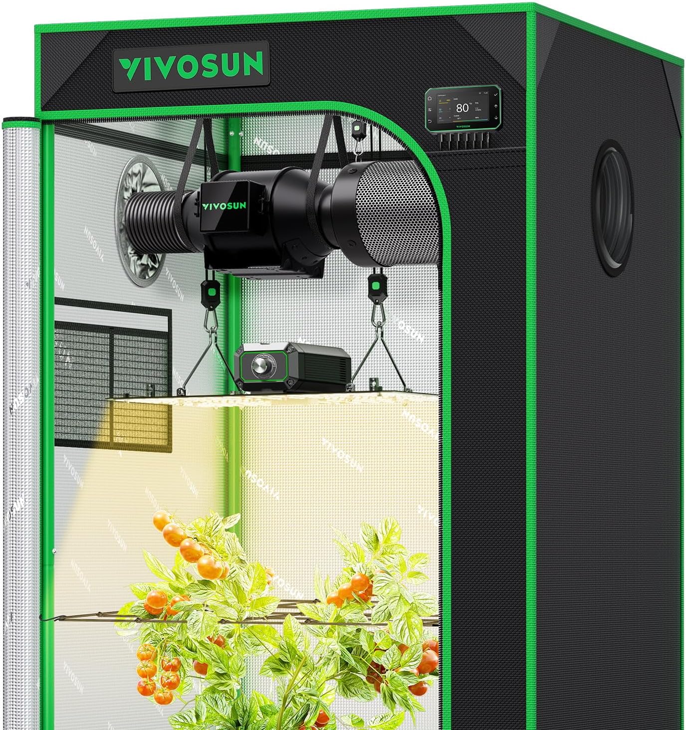 VIVOSUN Smart Grow Tent Kit 2x2, 1-Plant WiFi-Integrated Grow Kit System | 100W Full Spectrum LED, Automatic