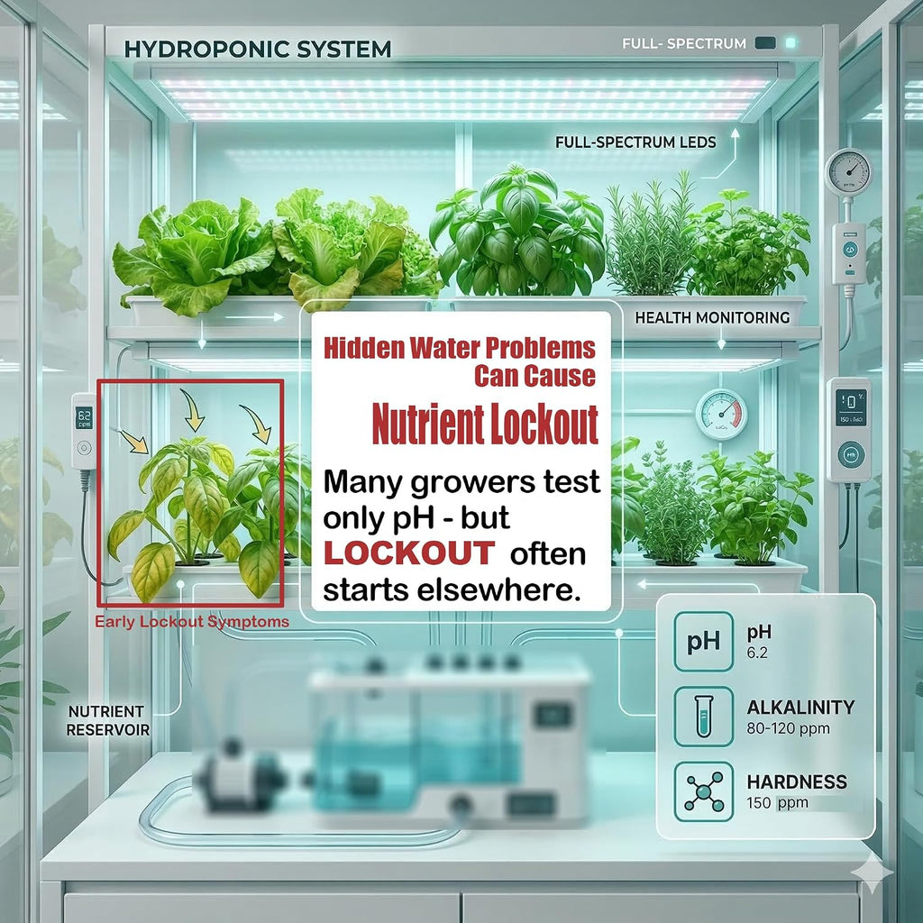 Hydroponic 3-in-1 Water Test Strips, 120 Count | pH 5.5-8.0, Alkalinity & Hardness, Nutrient lockout monitoring, DWC