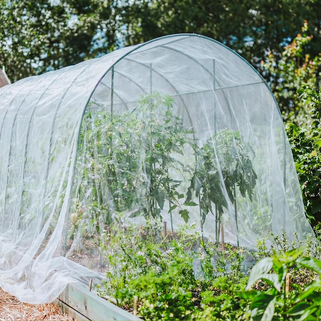 1 Pcs Garden Insect Netting Mesh, White Ultra Fine, 12 X 50 Ft | Pest Barrier for Vegetables, Large Fruits Tree Net