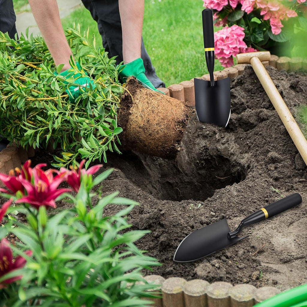 20 Pcs Garden Hand Trowel Heavy Duty Carbon Steel Garden Shovels Tools with Resin Rubberized Handle for Camping