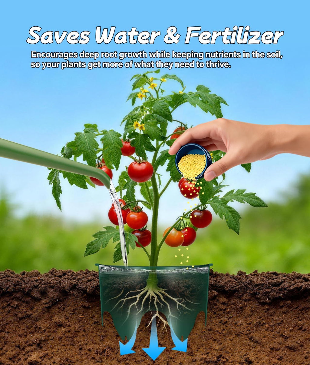 7 inch Planting Grow Rings, 12 PCS Plant Rings for Outdoor Plants, Perfect for Deep Root Watering Veggies Herbs and