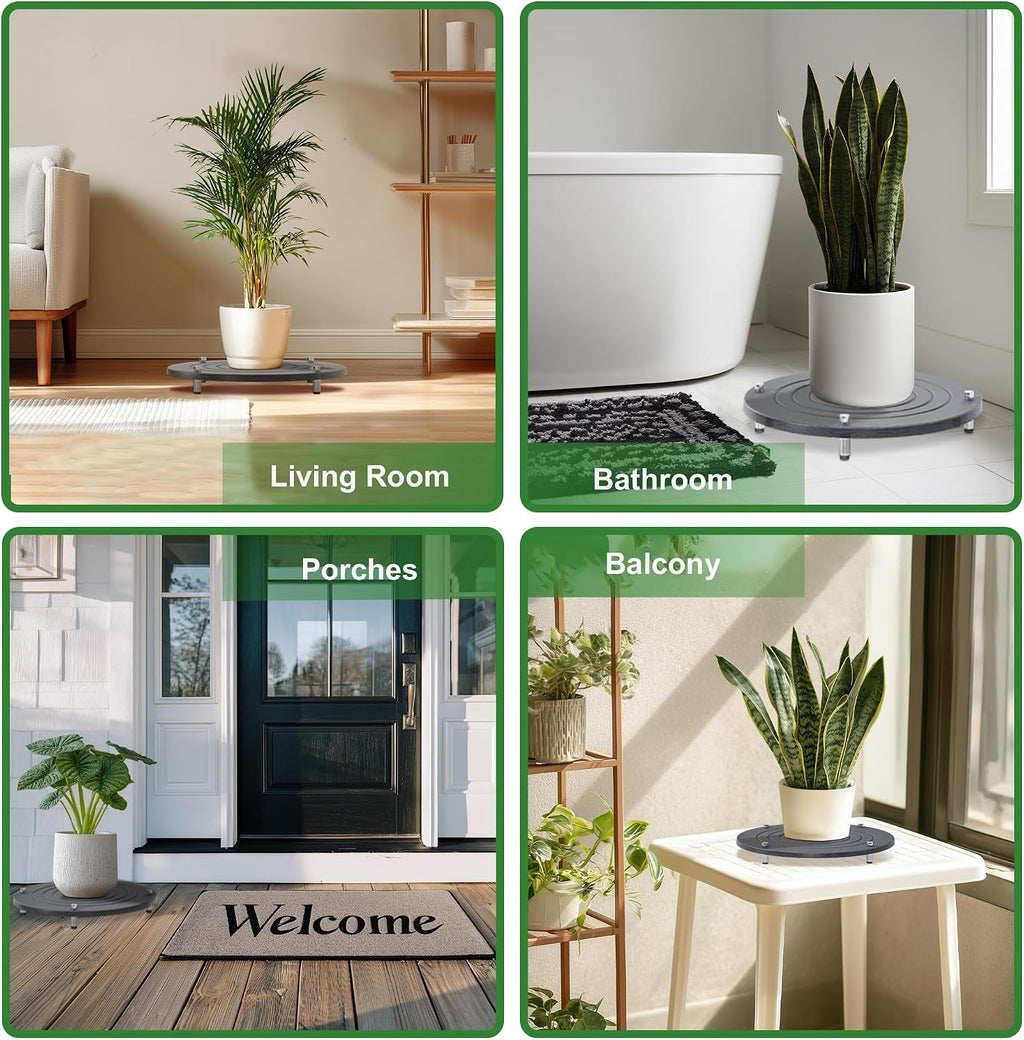 2Pcs 16 Inch Plant Saucers for Indoors, Instant Dry Diatomaceous Earth Plant Saucer, Plant Trays for Pots with