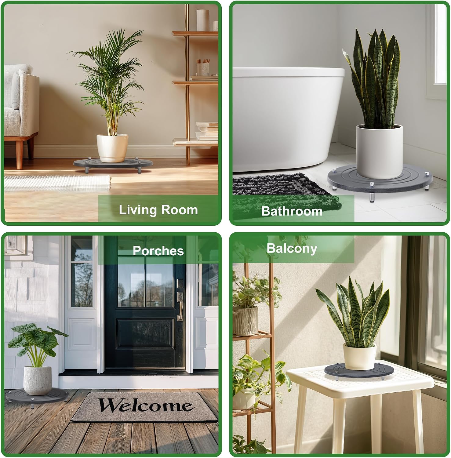 2Pcs 16 Inch Plant Saucers for Indoors, Instant Dry Diatomaceous Earth Plant Saucer, Plant Trays for Pots with