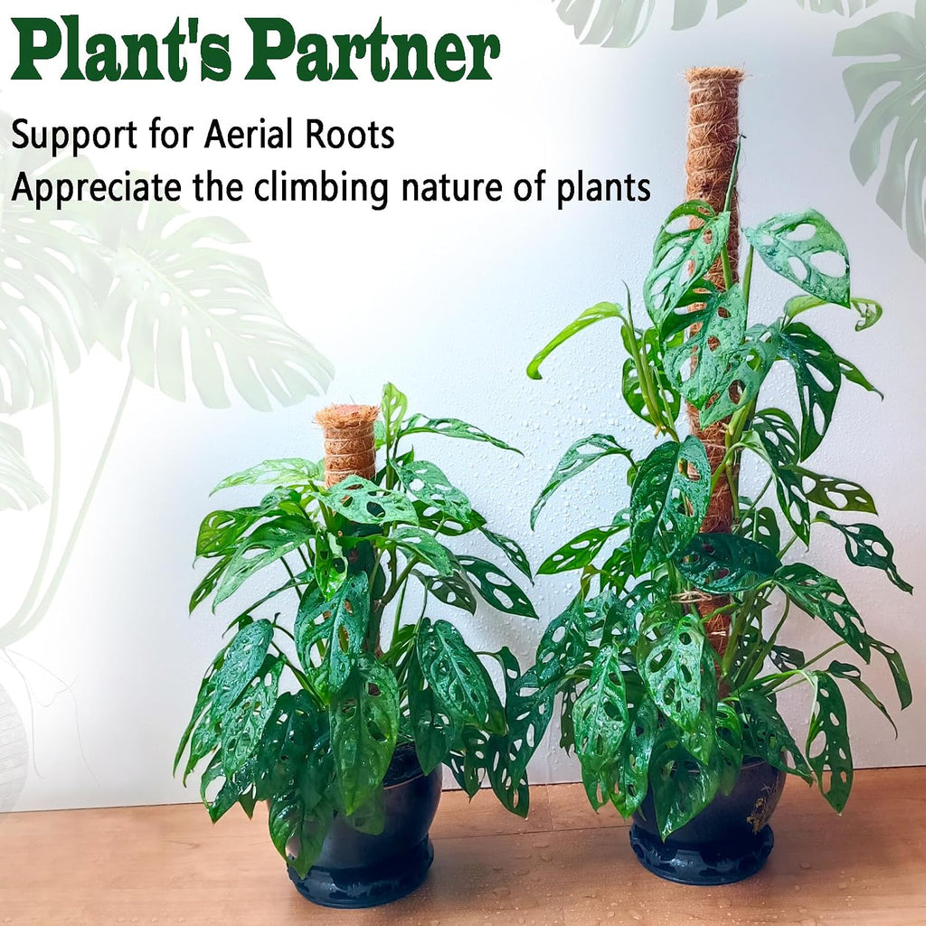 4 Pack 22 Inch Moss Poles, Stackable Moss Pole for Plants Monstera, 70 Inch Tall Moss Poles for Climbing Plants Indoor