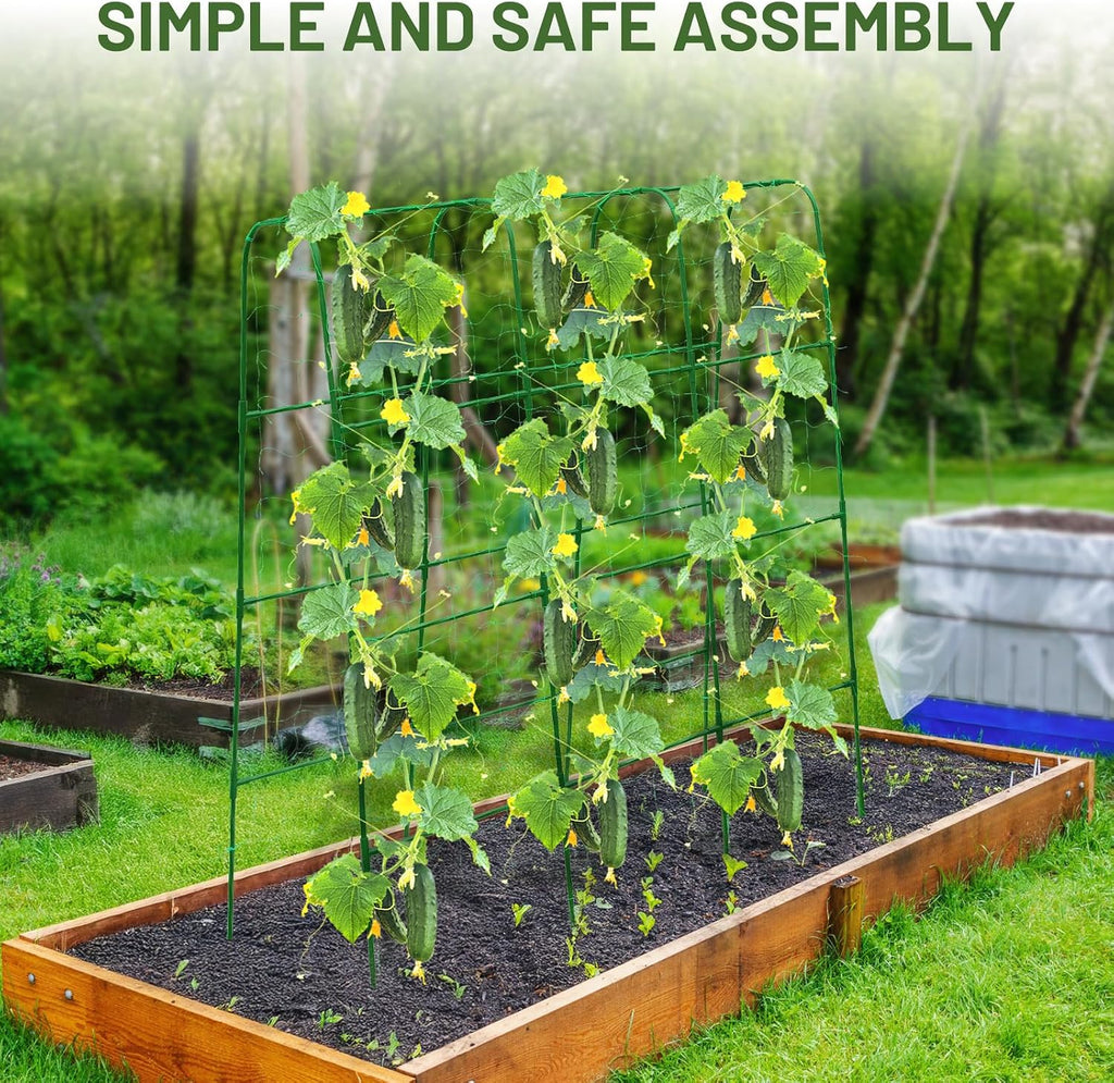 Compact U-Shaped Plant Trellis for Peas, Beans & Light Climbing Plants - Rust-Resistant, Foldable Design, Lightweight