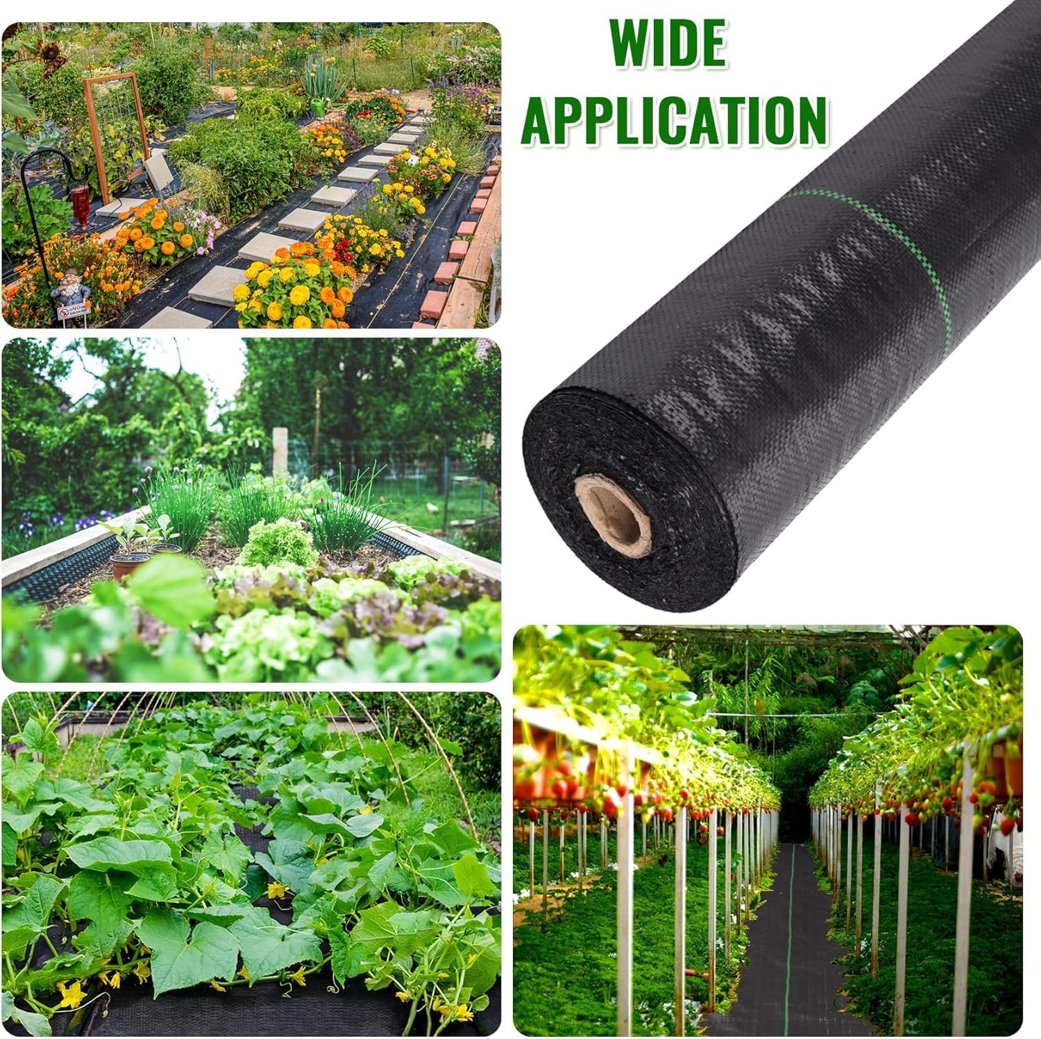 4ft x 100ft Weed Barrier Landscape Fabric Heavy Duty Premium Weed Control Fabric Durable & Eco-Friendly Weed Block