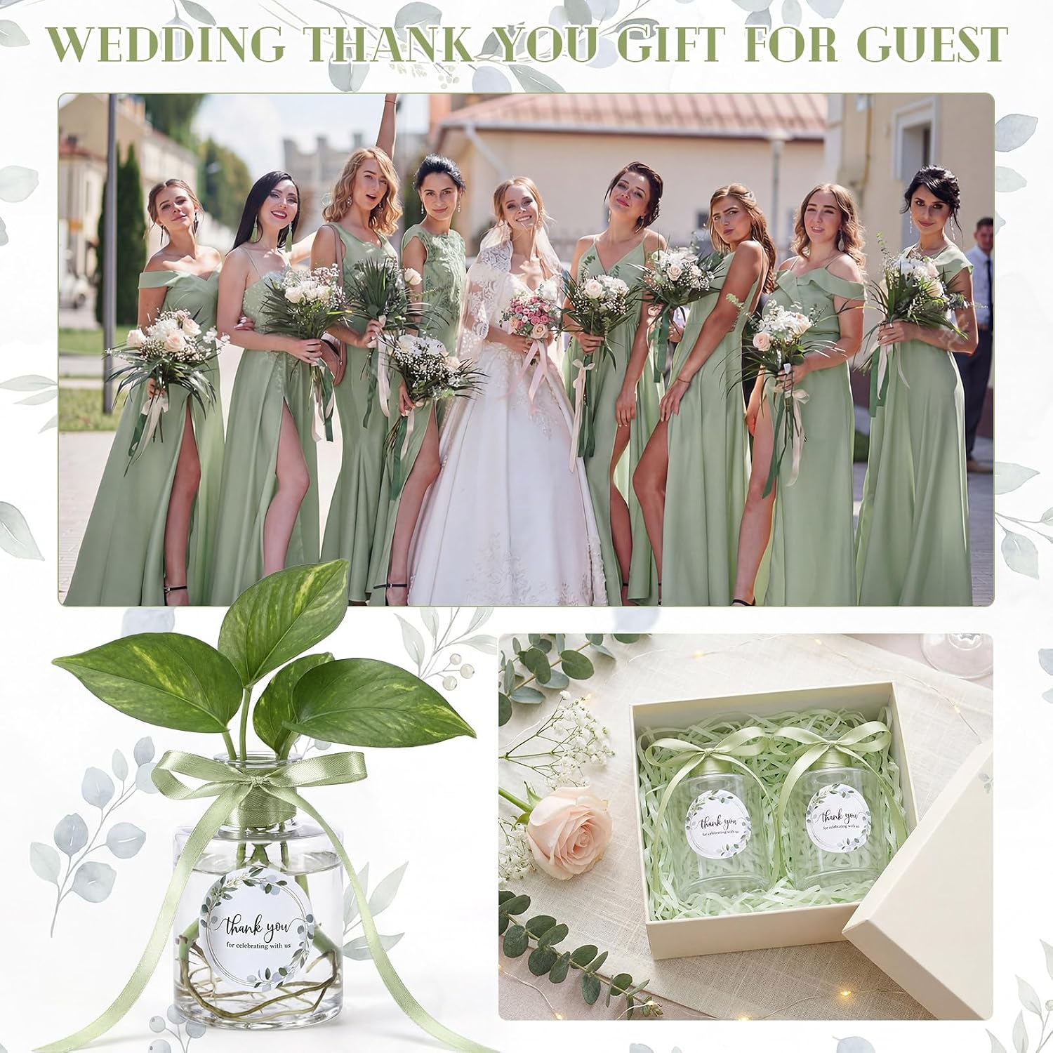 30 Set 4.33'' Wedding Party Favors Plastic Plant Propagation Stations for Guest Bulk 4oz Plant Propagation Jars Planter