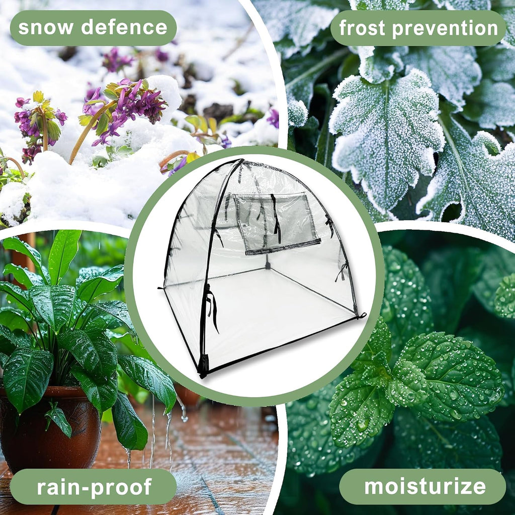Plant Tent Cover Freeze Protection for Winter Plants Clear 28" x 28" x 48" | Garden Plants Frost Cover, Transparent