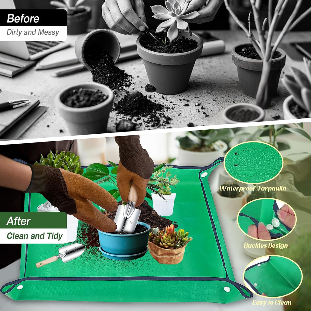 Gardening Tools 9 Pcs Garden Tool Set Stainless Steel Purple Tote Bag Gifts | 9-Piece Gardening Gifts, Rust-Proof