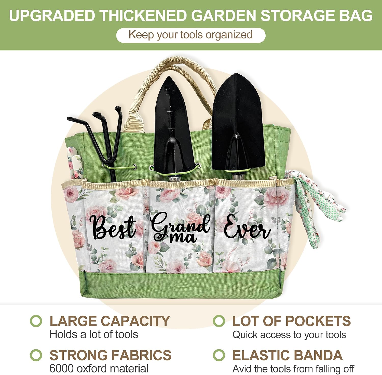 Gifts for Grandma, Grandma Birthday Gifts from Grandkids Garden Kit Floral Gardening Tools and Durable Garden Tools