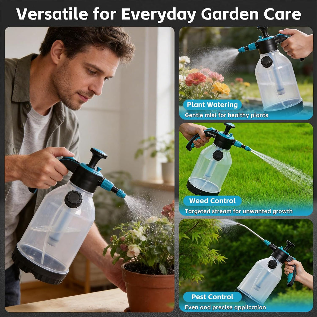 70oz Sprayer Bottle, 0.5gal Pump Sprayer for Flowers, Potted Plant, Handheld Water Bottle with Easy Refill Side Port