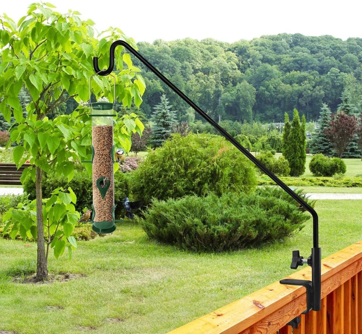 Heavy Duty Extensible Deck Hook - Adjustable for Hanging Bird Feeders, Plants, Wind Chimes, Lanterns