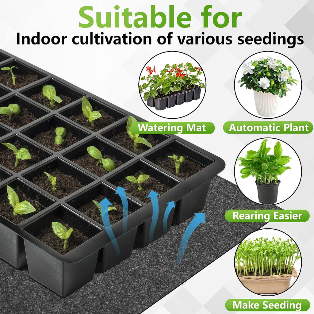 Adnee 145 x 35 Inch Automatic Plant Watering Mat-3mm Thick Self Watering Capillary Mat-Felt Plant Water Wicking Mat for