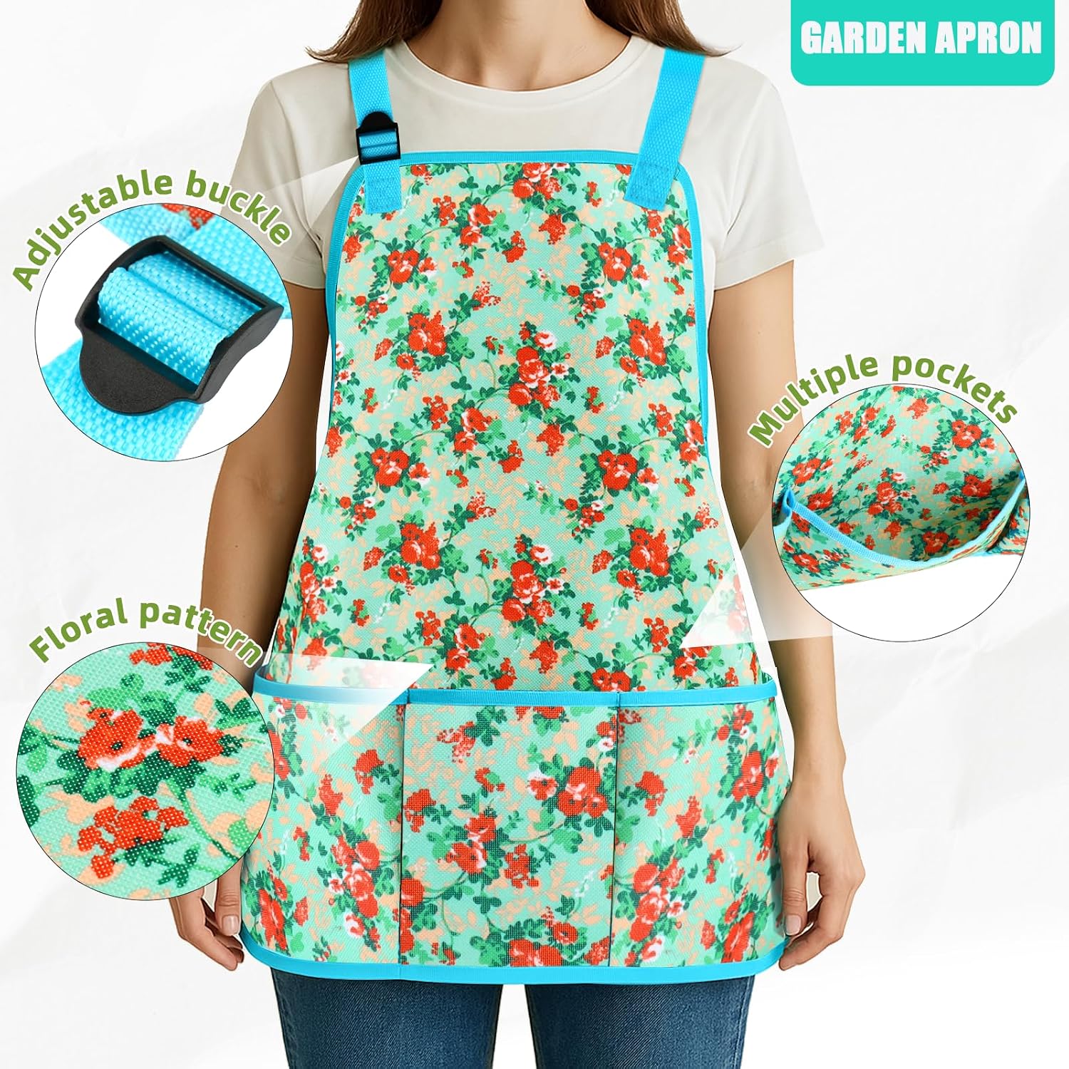 Garden Tools Set WANCHI 10 Piece Heavy Duty Floral Garden Tool Set Gardening Gifts for Women Men Birthday Rust-Proof
