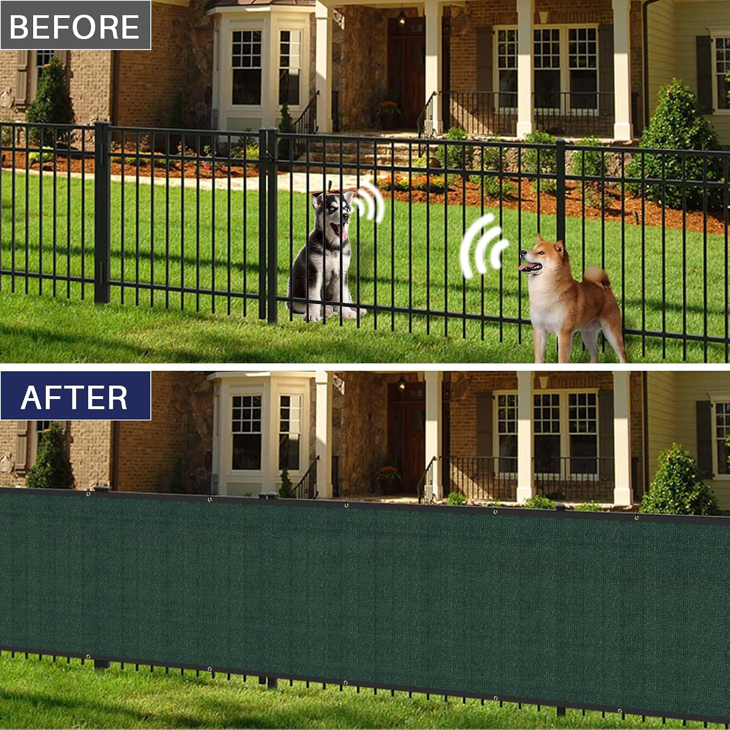 Windscreen4less Privacy Fence Screen 6'x50' Heavy Duty Windscreen Fencing Mesh Fabric Shade Cover for Outdoor Wall