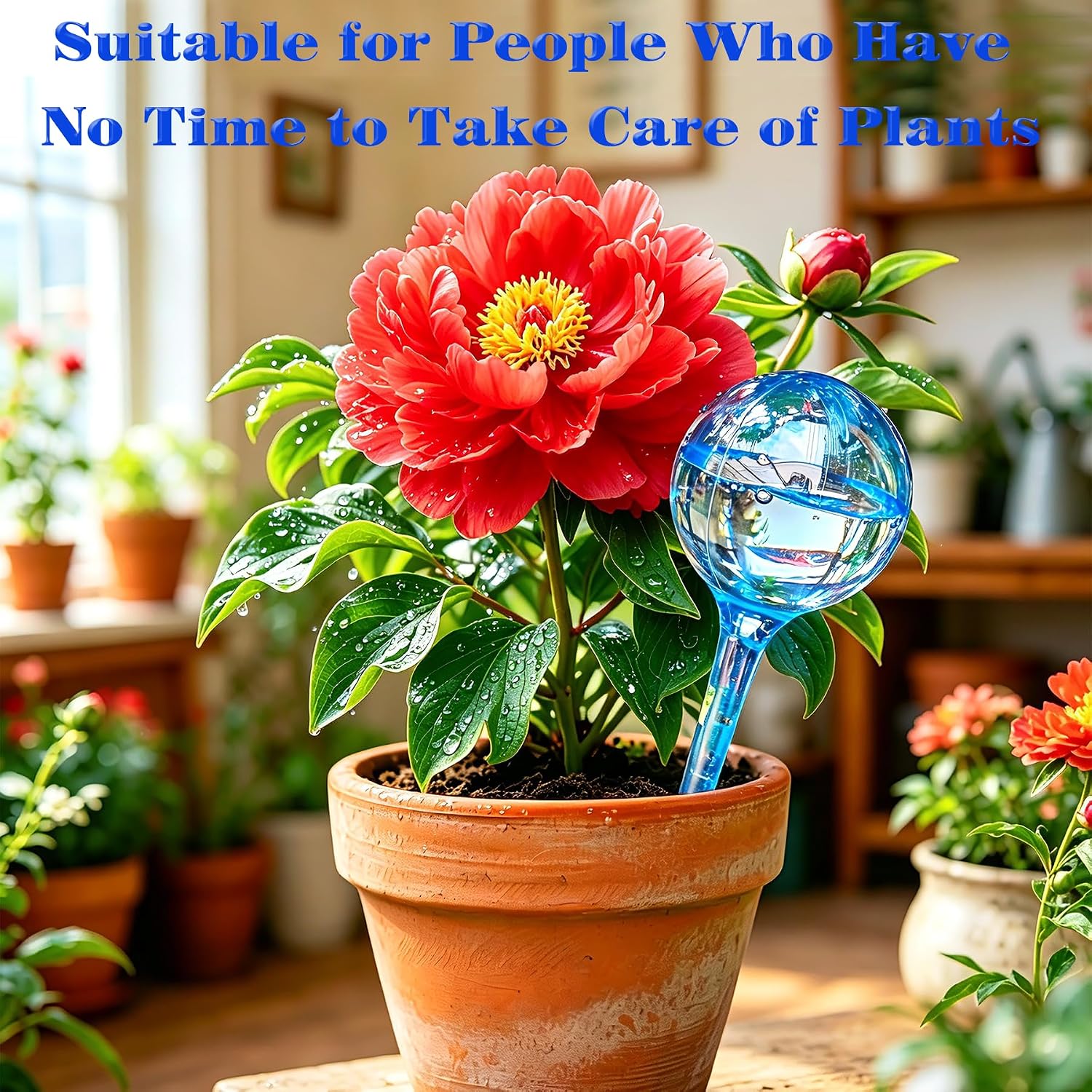 Large 12pcs Plant Watering Globes, Plant Watering Bulb Indoor Potted Plant | Durable Plastic Garden Plant Self Watering