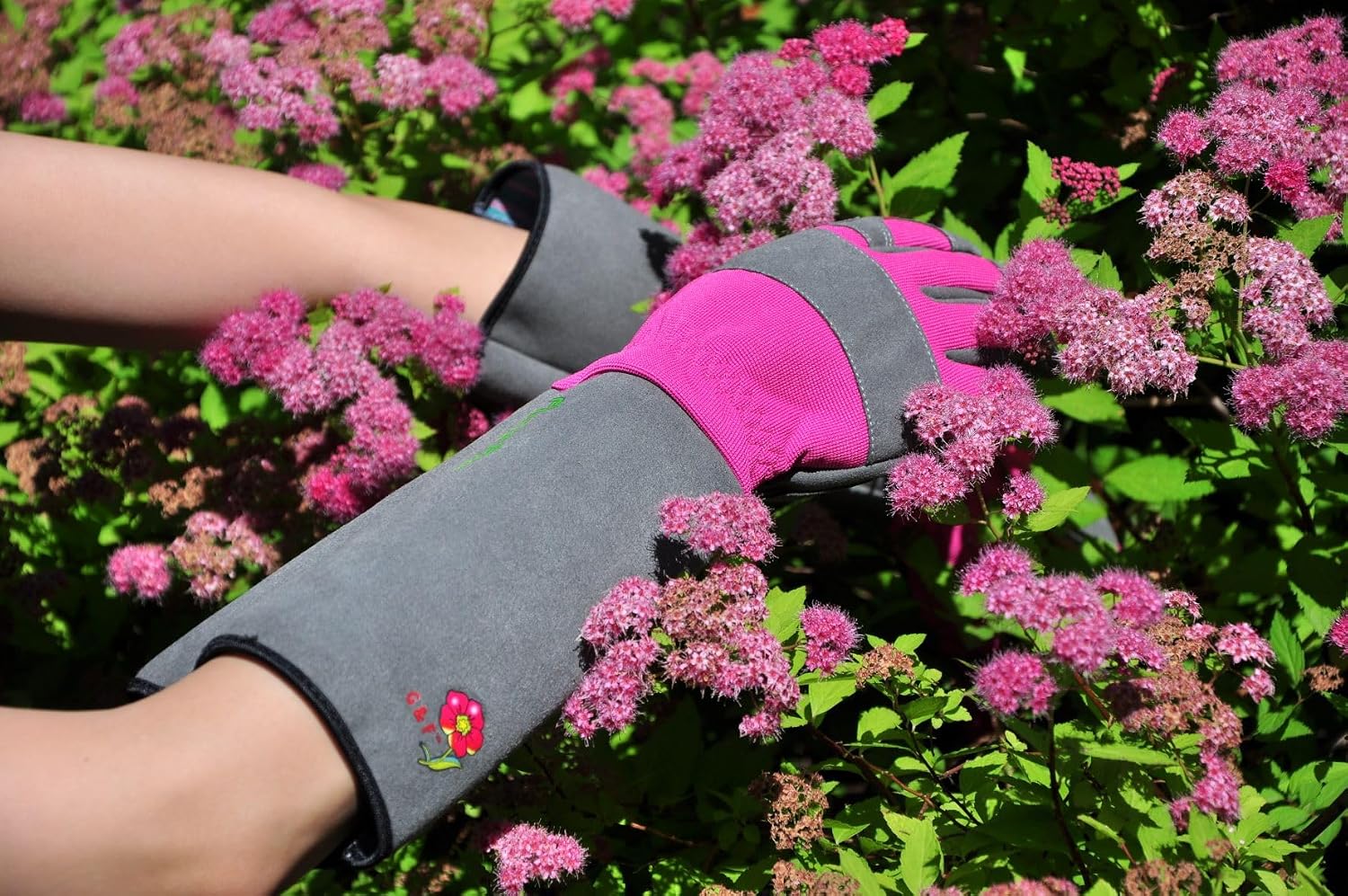 G & F Products Florist Pro Rose Gardening Gloves, Synthetic Leather Palm, Thorn Protection, Long Sleeve