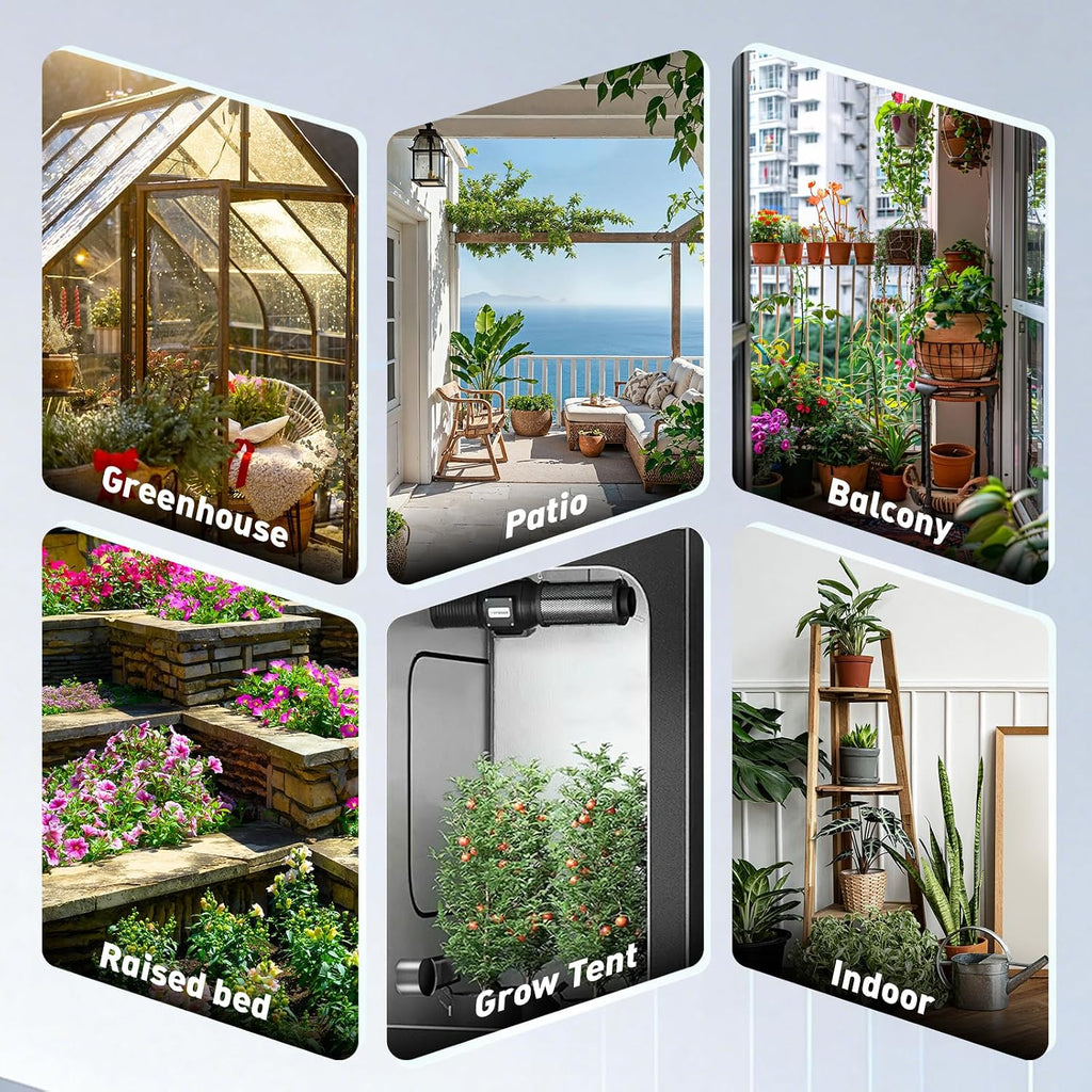 RAINPOINT Easy-Setup Solar Drip Irrigation System Outdoor & Indoor, Automatic Plant Waterer Device Kit