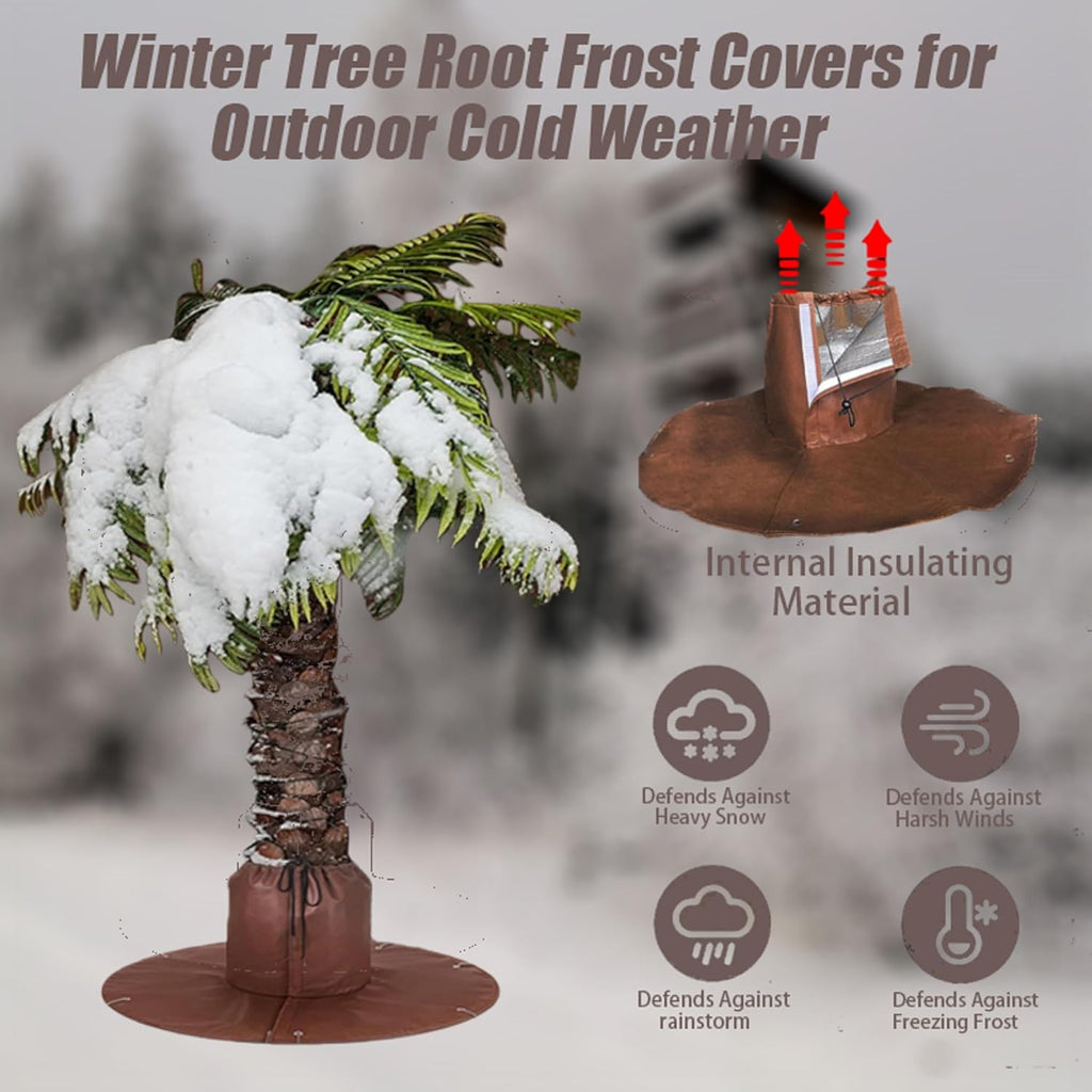 Plant Covers Freeze Protection, for Palm Tree and Outdoor Plants (2pcs) | Reusable Adjustable Wide Coverage Frost Cloth