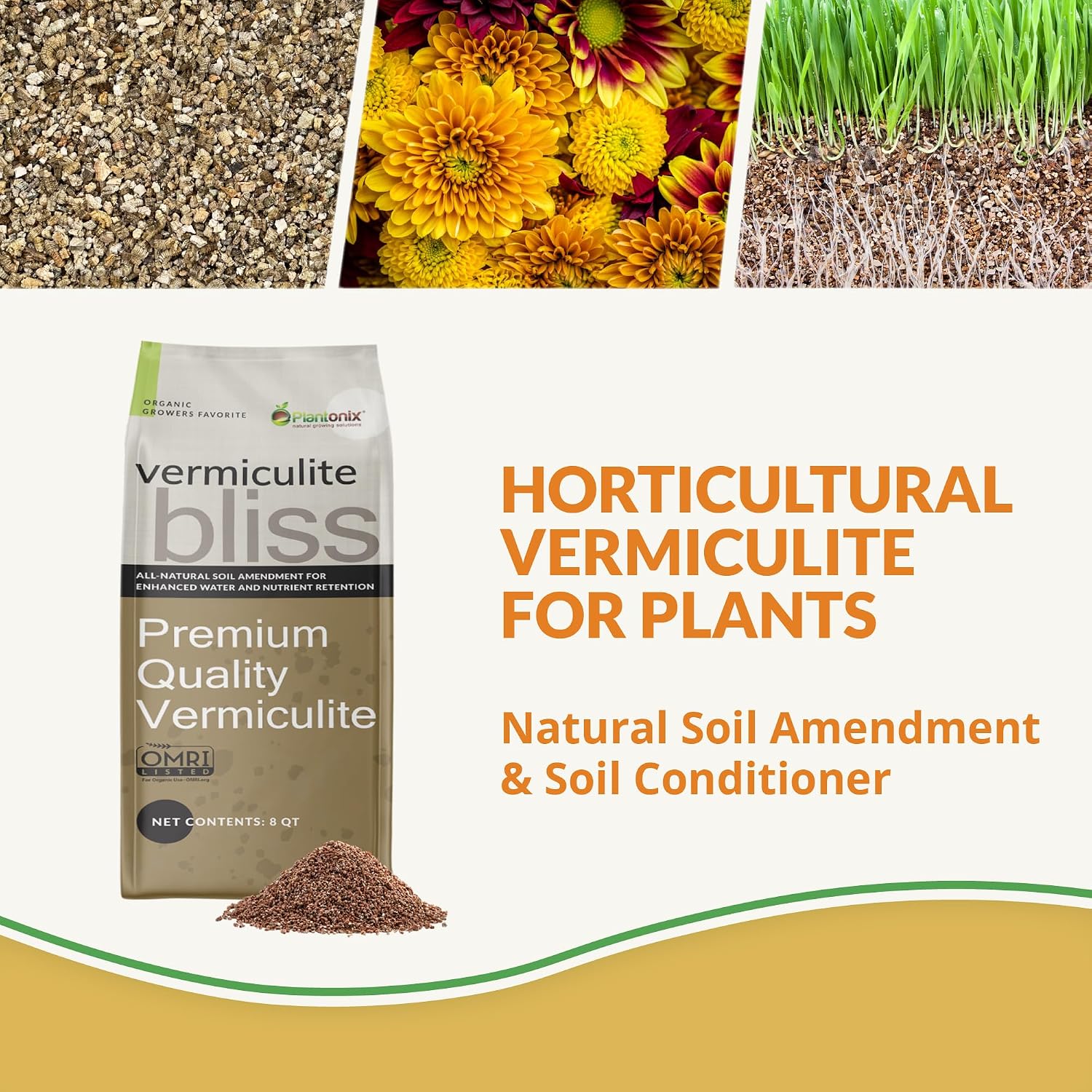 Vermiculite Bliss (4 Cubic Ft) - Organic Vermiculite for Gardening - Natural Soil Amendment - Bulk Vermiculite for