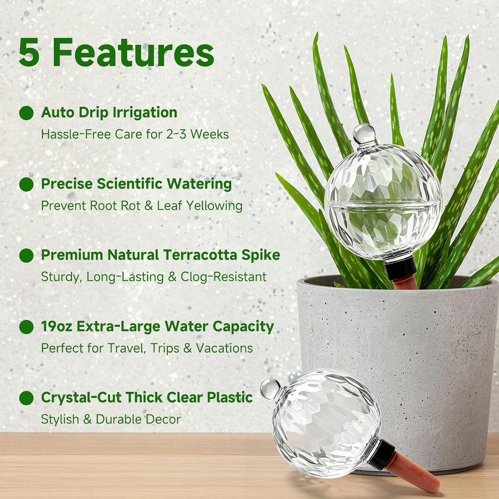 Plant Watering Globes, 26oz Extra Large Top Fill Self Watering Globes, Water Globes, Plant Water Bulbs, Watering Bulbs