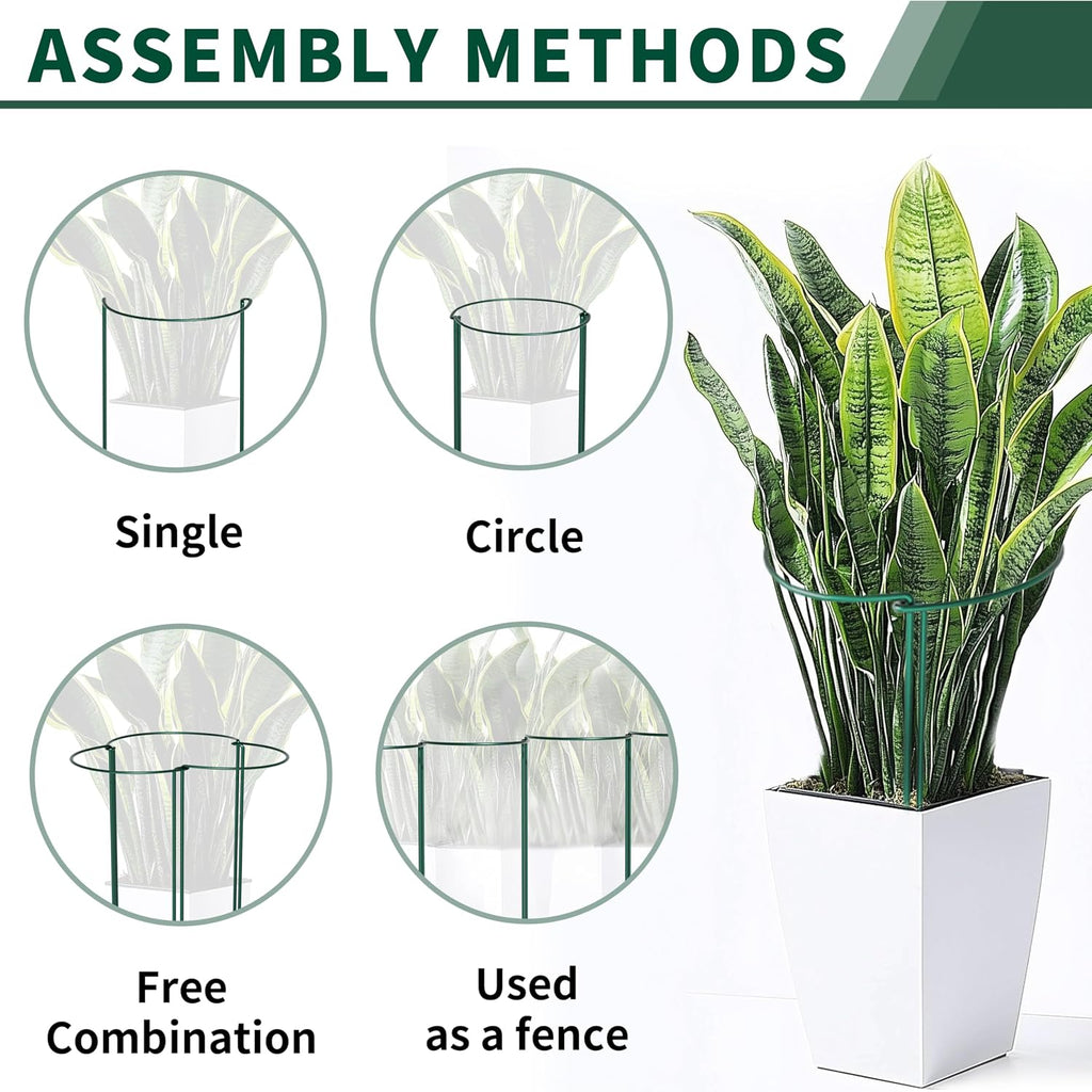 10 Pack Peony Cages and Supports, 10" (W) x 16"(H) Plant Support, Heavy-Duty Metal Plant Support Stakes, Plant Stakes