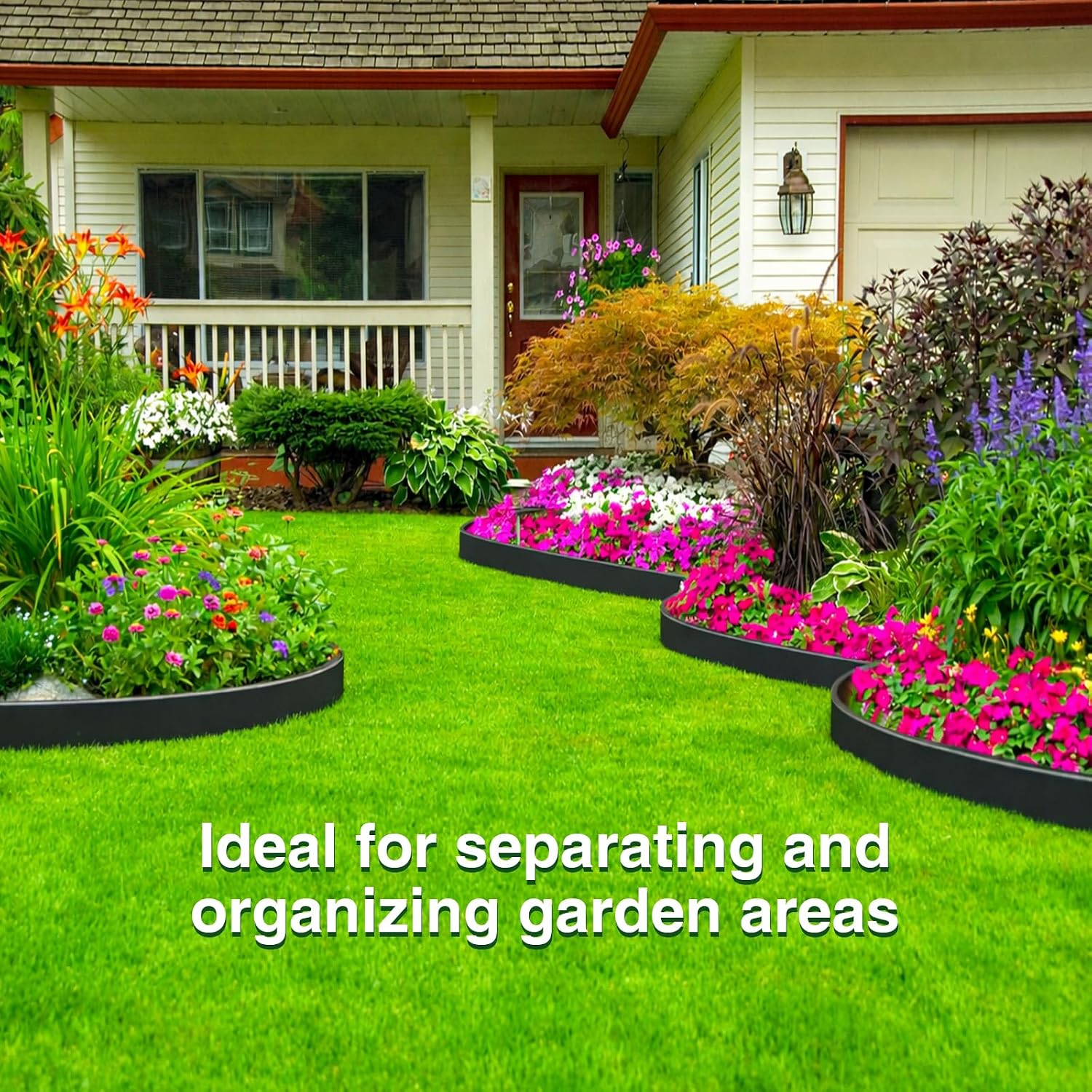 150FT Landscape Edging Kit with 230 Stainless Steel Stakes | 3 x 50FT 1.5" Flexible Rolls | Easy Install | Professional