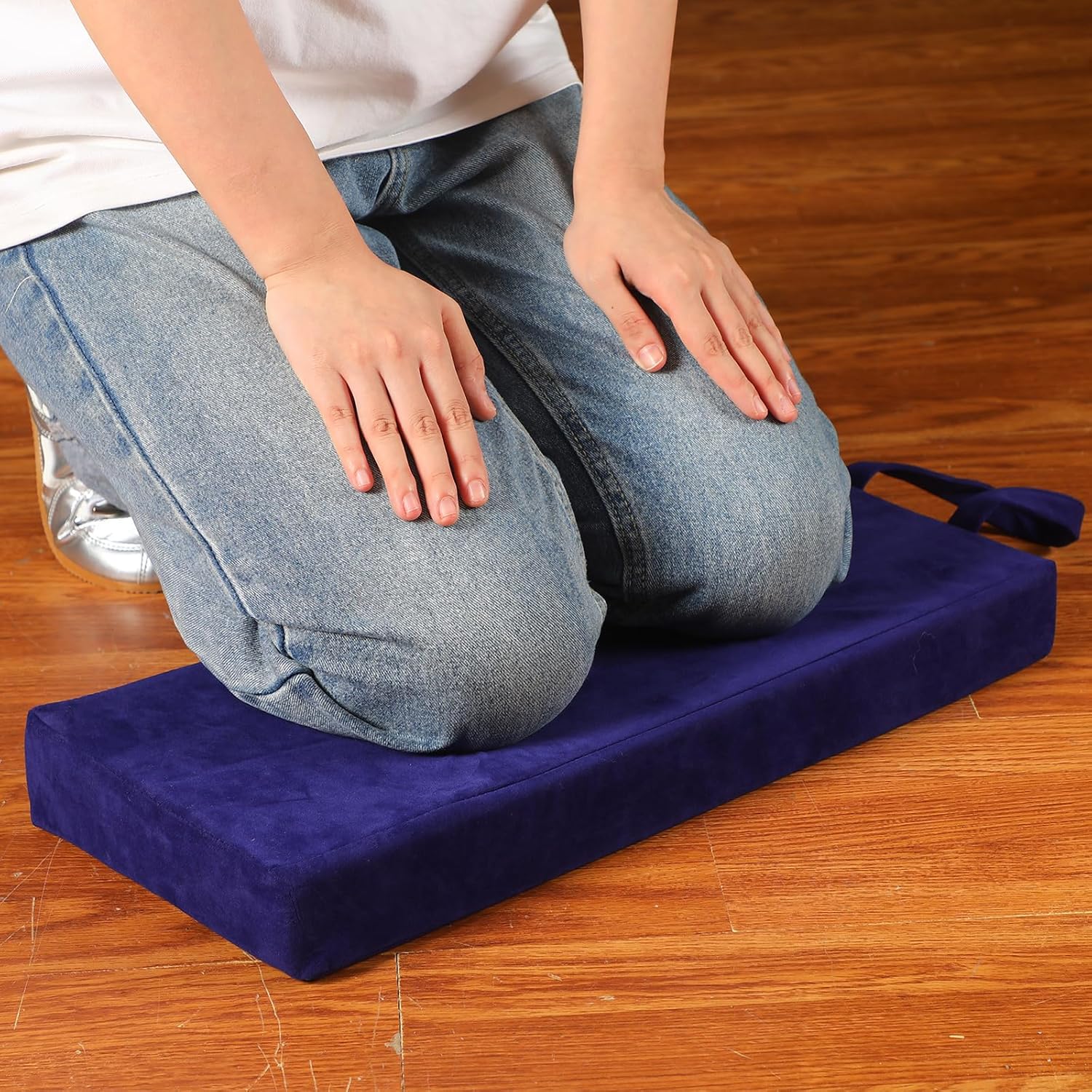 Colingmill Personal Prayer Kneeler Pad 18 3/4 Inch Christian Kneeling Pillow Microfiber and High Density Foam Personal