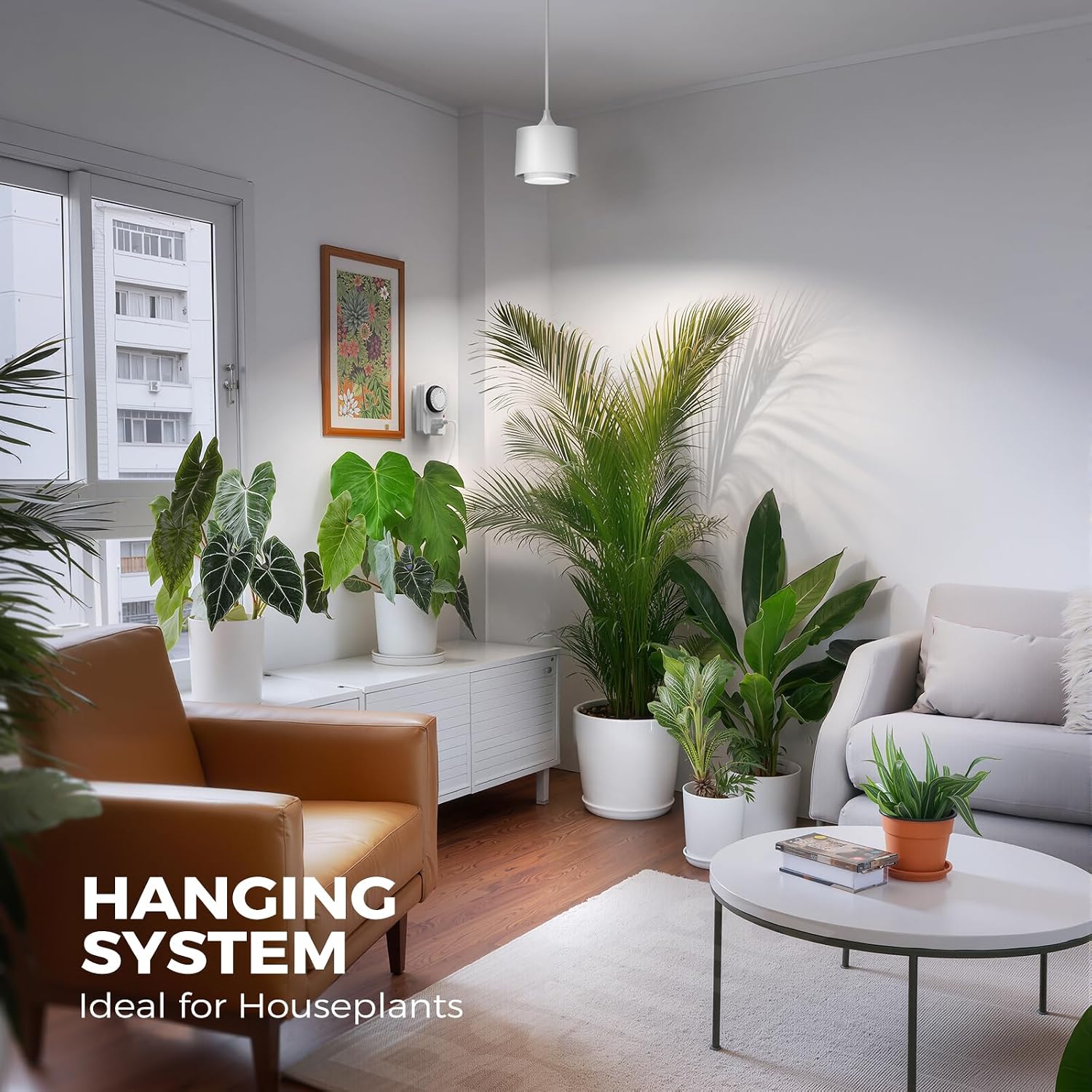 Barrina TR40 Hanging Plant Lights for Indoor Plant, 40W 5000K Full Spectrum | Adjustable Beam Angle (15°-60°), High