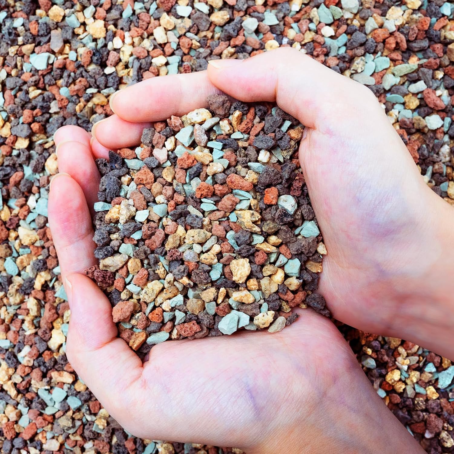 12lb Mix Lava Rocks Pebbles for Plant, Pumice Potting Soil Mix Decorative Top Dressing Landscaping Gritty Rock for
