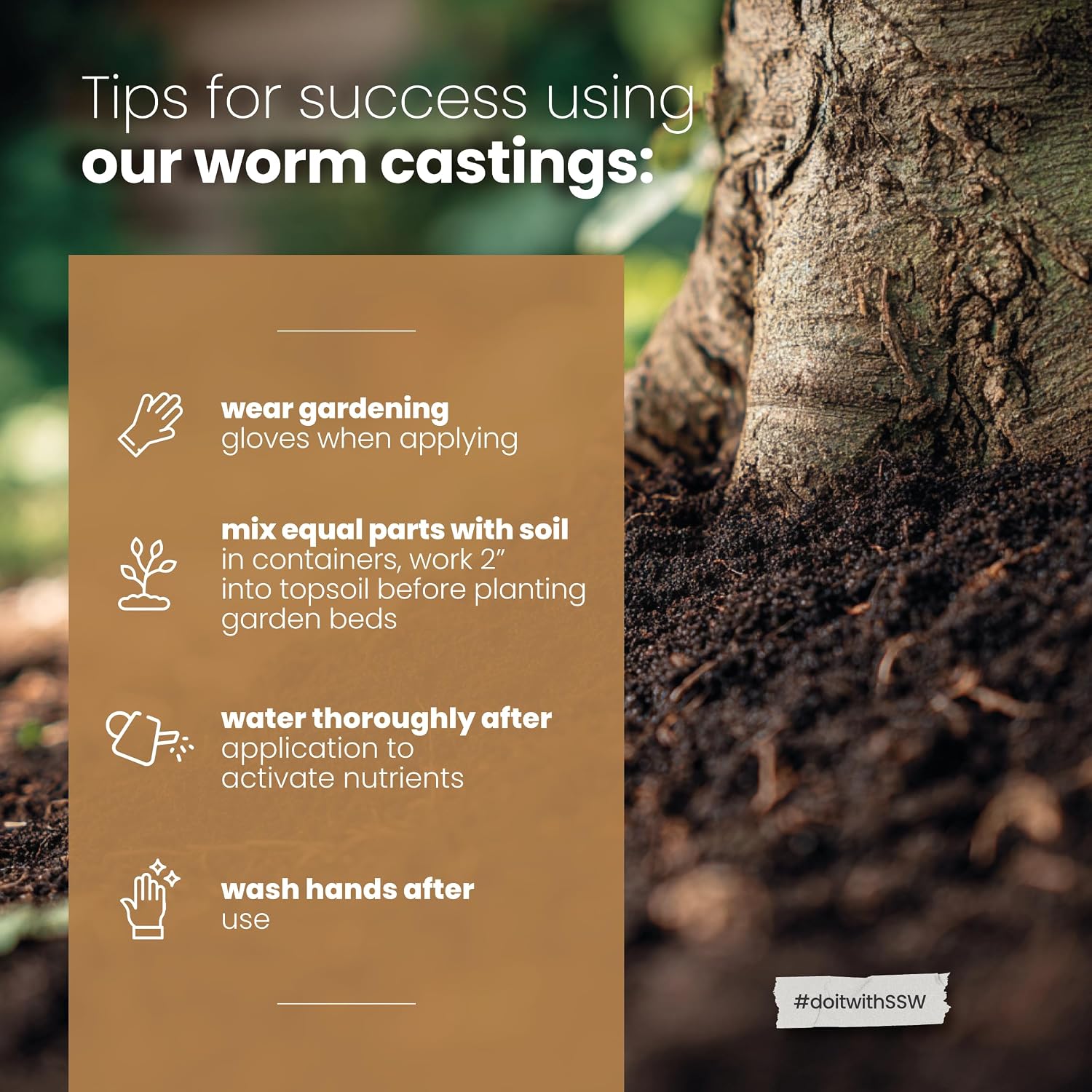 Soil Seed & Water Mikey’s Worm Poop – Organic Dairy Vermicompost Fertilizer Worm Castings for Gardens, Potted Plants &