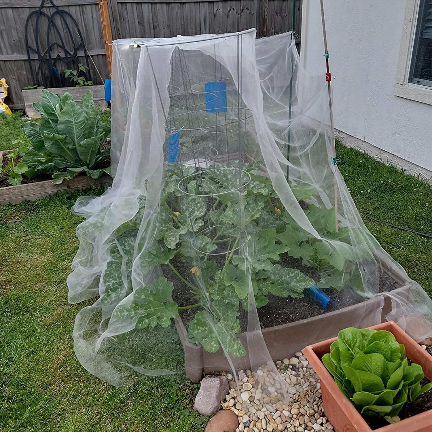 GonLei Garden Netting 10 X 100 FT Ultra Fine Netting for Garden Protection,Garden Netting for Raised Beds,Mosquito Net