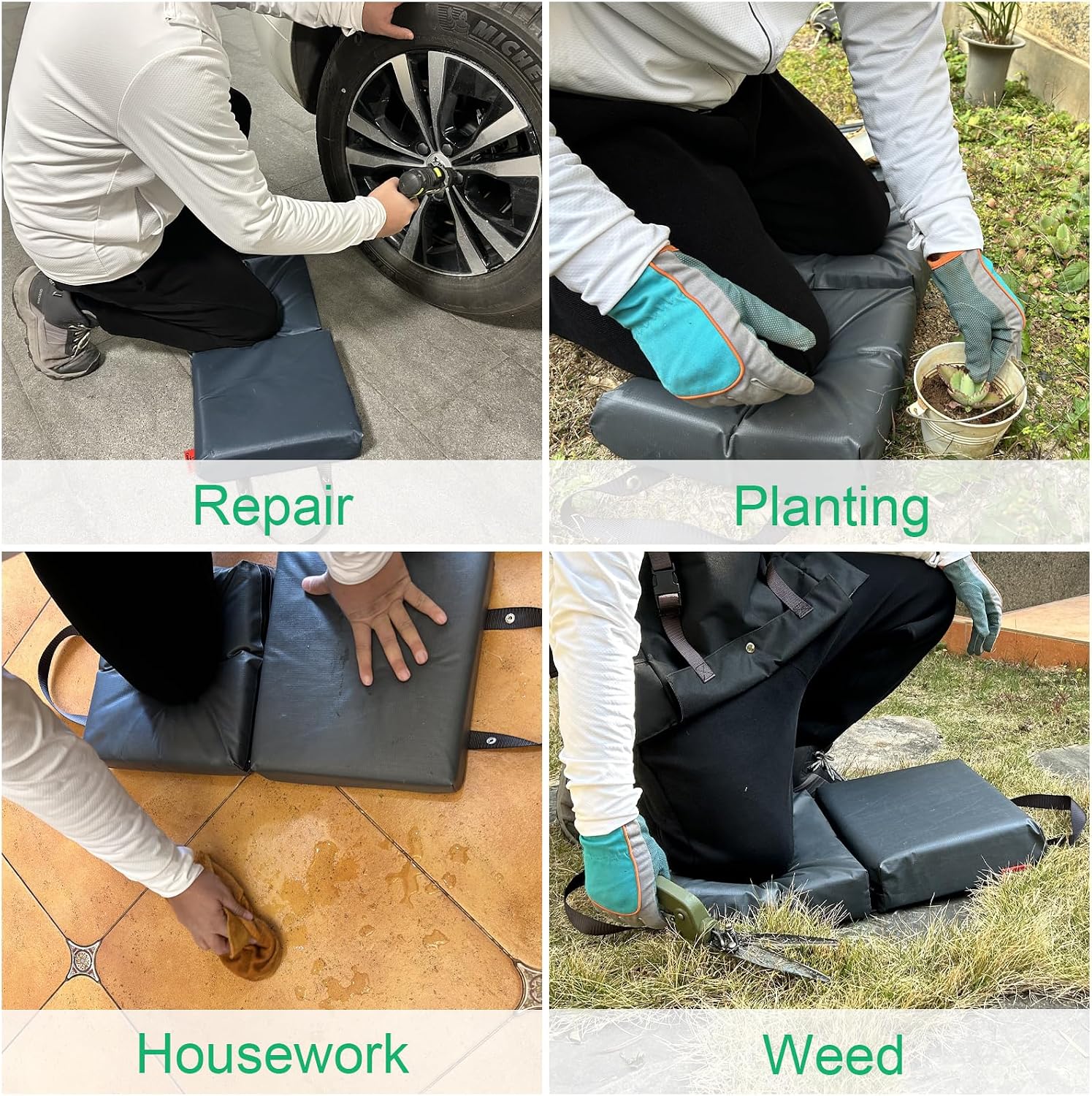 Extra Thick Soft Kneeling Pad for Men and Women, Waterproof Gardening Pads with Memory Foam, Yoga or Exercise Cleaning