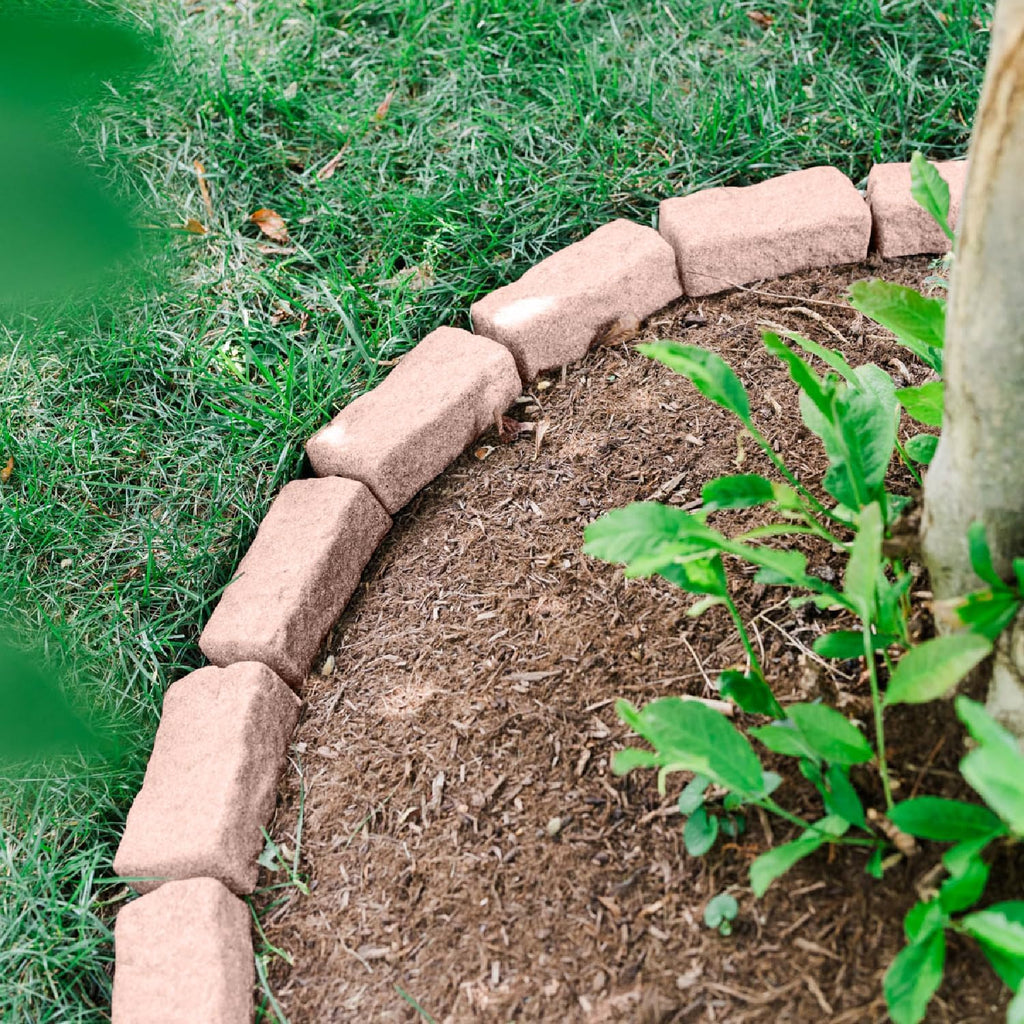 Landscape Edging | Garden Edging Border | Polyrock Bricks for Lawn Edging, Flower beds, Pathways & Yard Edging– 1 Pack