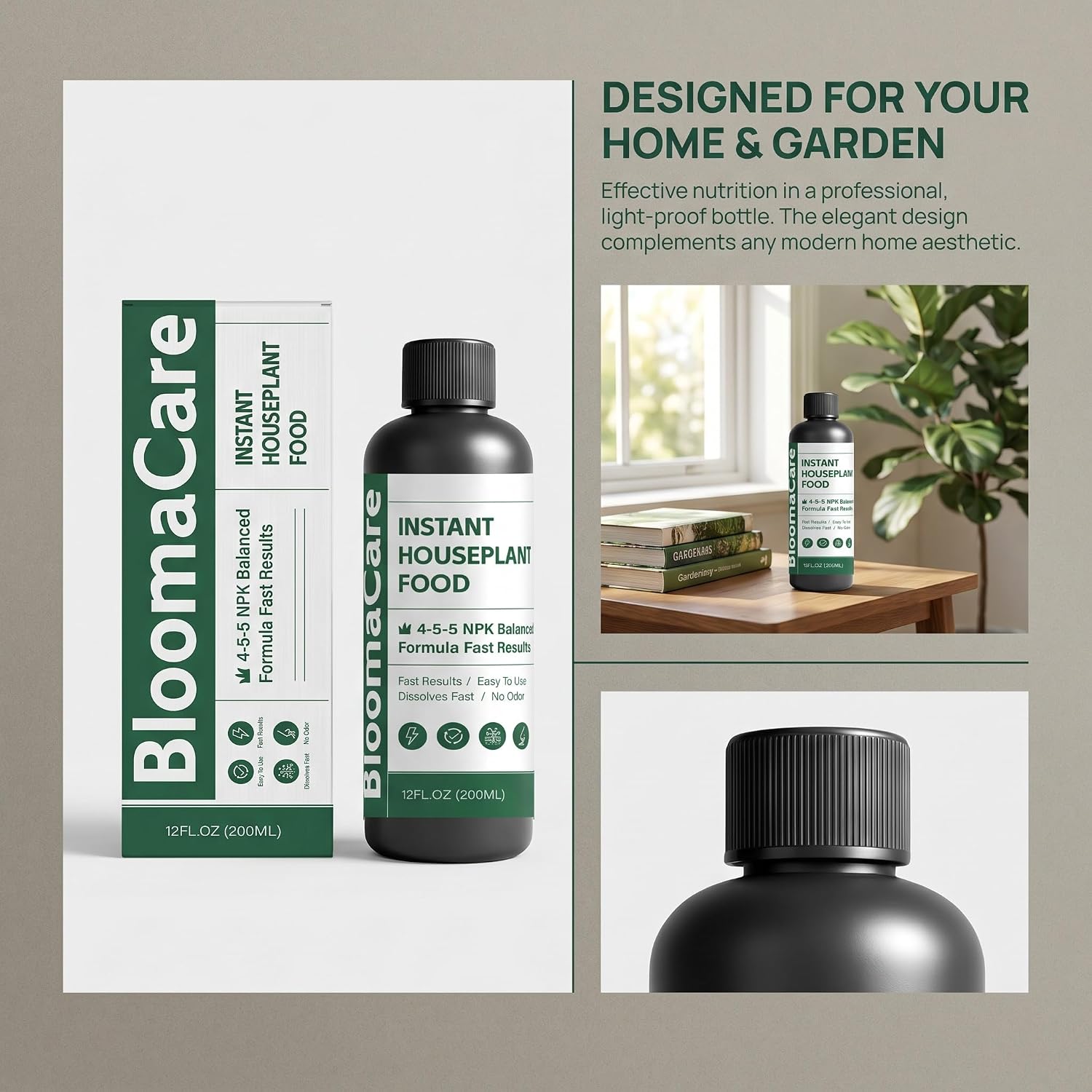 Blooma Care Plant Food,Liquid Plant Food,Liquid Plant Fertilizer - for Indoor Houseplants, All-Natural, Groundwater