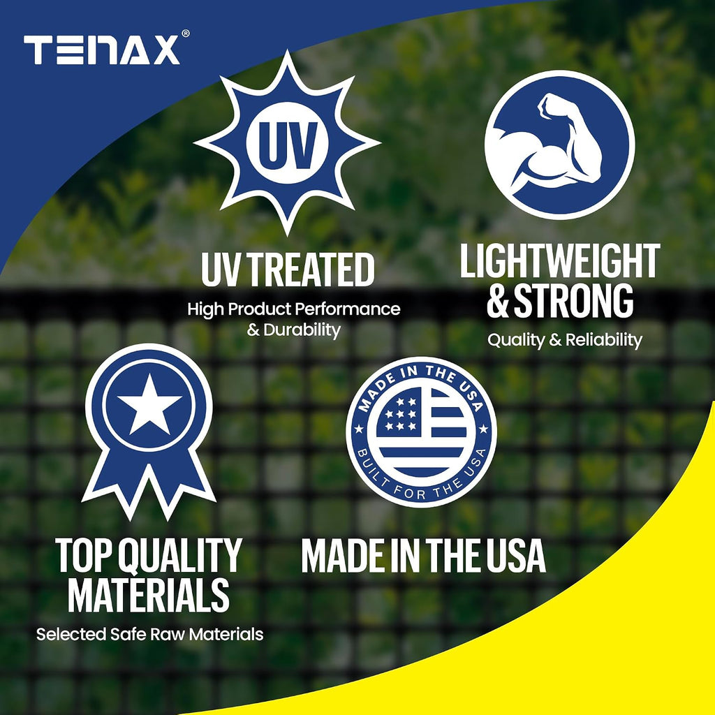 Tenax Garden Netting - Black Plastic Hardware Netting - 3' x 15' - Plastic