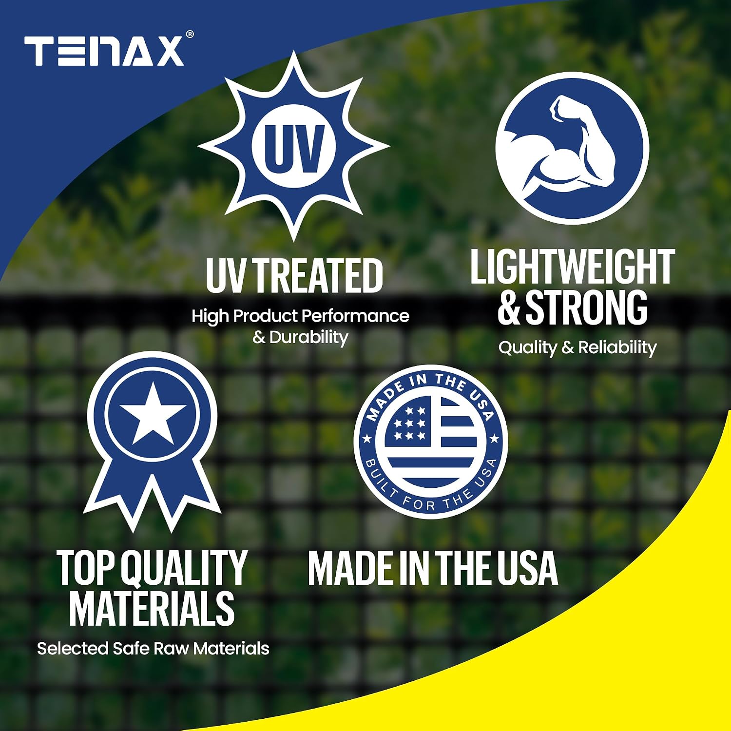 Tenax Garden Netting - Black Plastic Hardware Netting - 3' x 15' - Plastic