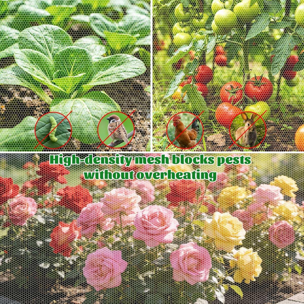 Pop Up Raised Garden Bed Cover, 4 Feet Plant Protection Mesh | Foldable Row Cover Tunnel Net with Stakes for