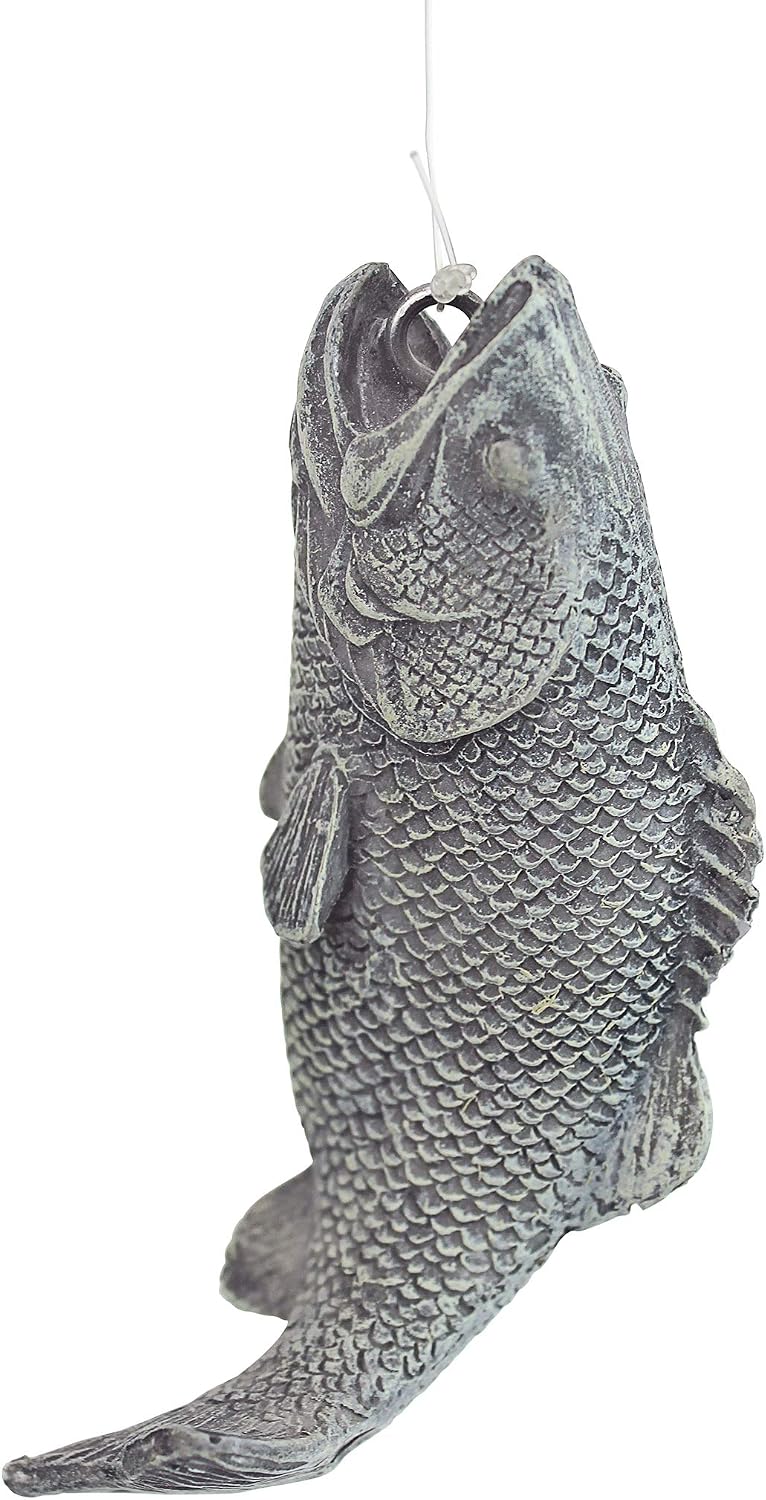 Design Toscano Frederic the Little Fisherman of Avignon Boy Fishing Garden Statue, 15 Inch Tall, Cast Stone Resin, Two