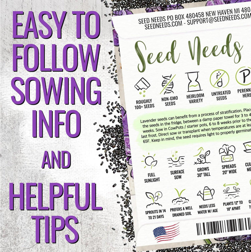 Seed Needs Lavender Seed Packet Gift Favors for Memorial Services Funerals